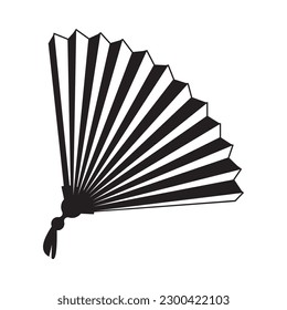 Handheld fan icon logo vector design template