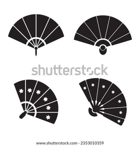 hand-held fan icon logo vector design template