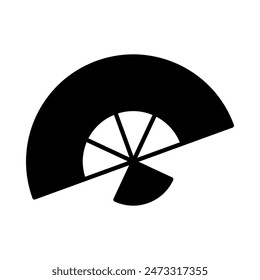 icono de ventilador de mano, Vector de silueta aislado sobre fondo blanco. diseño simple y moderno