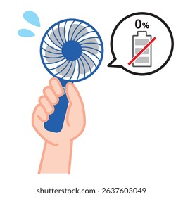 Handheld Fan Out of Battery