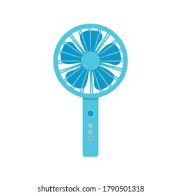 Handheld Fan, Portable Air Fan Flat UI Icon Isolated Vector Illustration