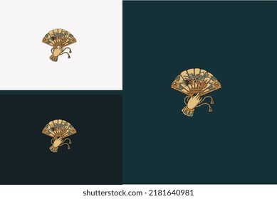hand-held fan vector illustration design
