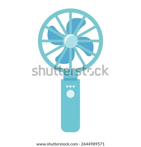 Handheld fan vector illustration for summer heat prevention and cooling