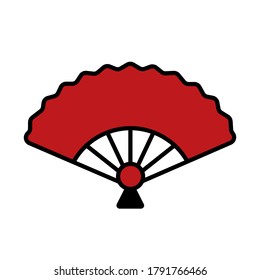 hand-held fan vector simple design