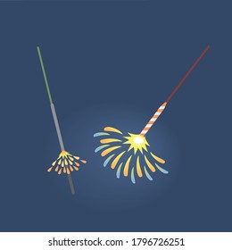 Hand-held fireworks are a summer feature of Japan.