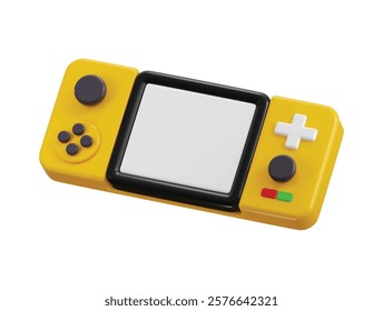 Handheld game console 3d render concept of Video game console, portable Game console icon vector illustration