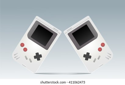 A handheld game console design vector illustration