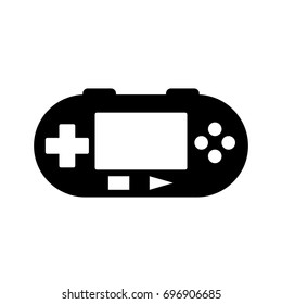 Handheld game console icon ,black sign design