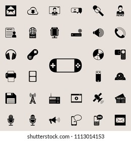 hand-held game console icon. Detailed set of minimalistic icons. Premium graphic design. One of the collection icons for websites, web design, mobile app on colored background