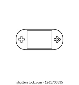 hand-held game console icon. Element of Media for mobile concept and web apps icon. Thin line icon for website design and development, app development