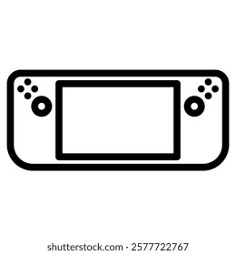 handheld game console icon in outline style