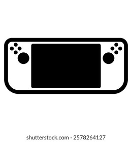 handheld game console icon in semi solid style on white background