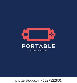 Handheld game console icon. Simple Flat logo sign for mobile concept and web design. Video Game console gadget symbol