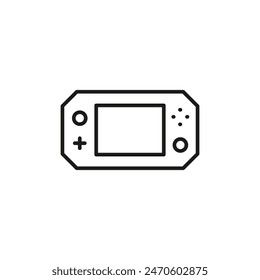 Handheld game console icon. Simple handheld game console icon for social media, app, and web design. Vector illustration.