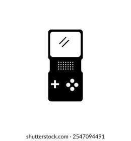 Handheld game console icon, vector flat black simple illustration for web and app..eps