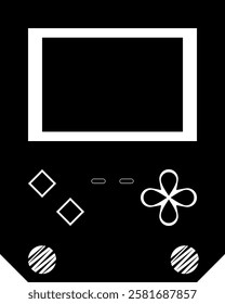 Handheld game console vector icon