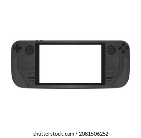 Handheld game console. Vector illustration.