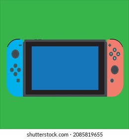 Handheld game console, vector illustration