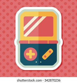 Handheld game consoles flat icon with long shadow,eps10