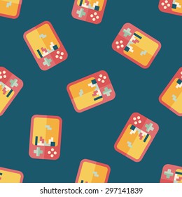 Handheld game consoles flat icon,eps10 seamless pattern background