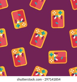 Handheld game consoles flat icon,eps10 seamless pattern background