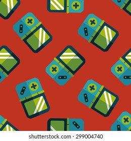 Handheld game consoles flat icon,eps10 seamless pattern background