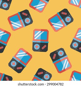 Handheld game consoles flat icon,eps10 seamless pattern background