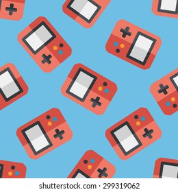 Handheld game consoles flat icon,eps10 seamless pattern background