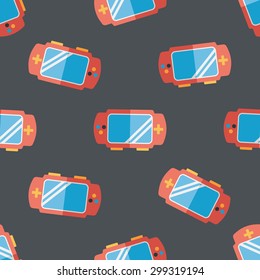 Handheld game consoles flat icon,eps10 seamless pattern background