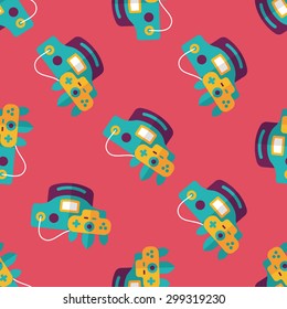 Handheld game consoles flat icon,eps10 seamless pattern background