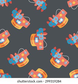 Handheld game consoles flat icon,eps10 seamless pattern background
