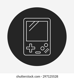 Handheld game consoles line icon