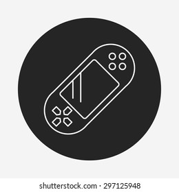 Handheld game consoles line icon