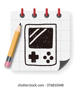 Handheld game doodle drawing