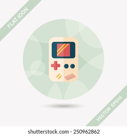 Handheld game flat icon with long shadow,eps 10Handheld game flat icon with long shadow,eps 10