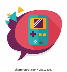 Handheld game flat icon with long shadow,eps 10
