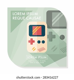 Handheld game flat icon with long shadow,eps 10Handheld game flat icon with long shadow,eps 10