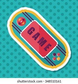 Handheld game flat icon with long shadow,eps 10