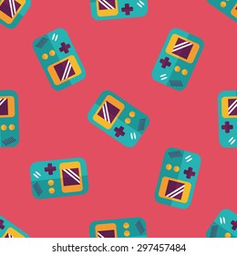 Handheld game flat icon,eps 10 seamless pattern background