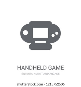 Handheld game icon. Trendy Handheld game logo concept on white background from Entertainment and Arcade collection. Suitable for use on web apps, mobile apps and print media.