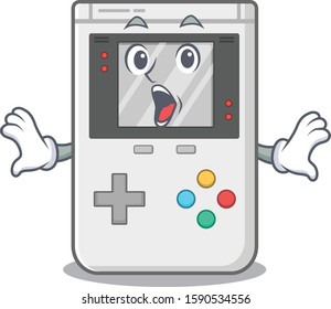 Handheld game Scroll Surprised gesture on cartoon character style
