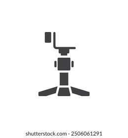 Handheld gimbal stabilizer vector icon. filled flat sign for mobile concept and web design. Gimbal Stabilizer glyph icon. Symbol, logo illustration. Vector graphics