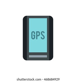 Handheld GPS icon in flat style isolated on white background. Navigation symbol