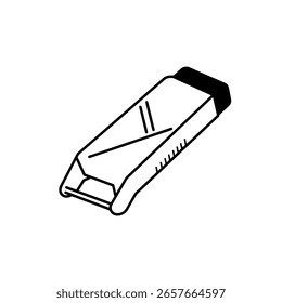 Grater ou zester portátil em um estilo de arte de linha isométrica 3D simples. Um ícone minimalista de um utensílio de cozinha para preparação de alimentos.