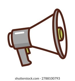 Handheld megaphone communication icon with megaphone announcement communicatio