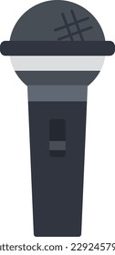 Handheld-Mikrofon-Flachbild-Illustration