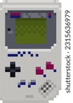 Handheld Mini Comboy Game Boy Gameboy Hand Held Console 8 Bit Pixelated Pixel Art Vector EPS PNG Clip Art No Transparent Background NFT