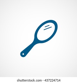 Handheld Mirror Blue Flat Icon On White Background