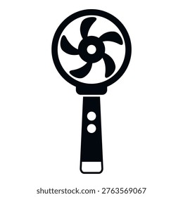 Handheld portable electric fan cooling device providing relief from heat