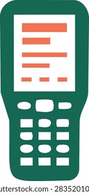 Handheld POS terminal wireless barcode scanner device vector illustration isolated
